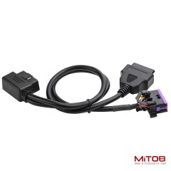 Right Angle OBD2 Splitter Y Cable 1 Male to 2 Female Extension Cable OBD II 16 Pin Cord Adapter 50cm 20inch