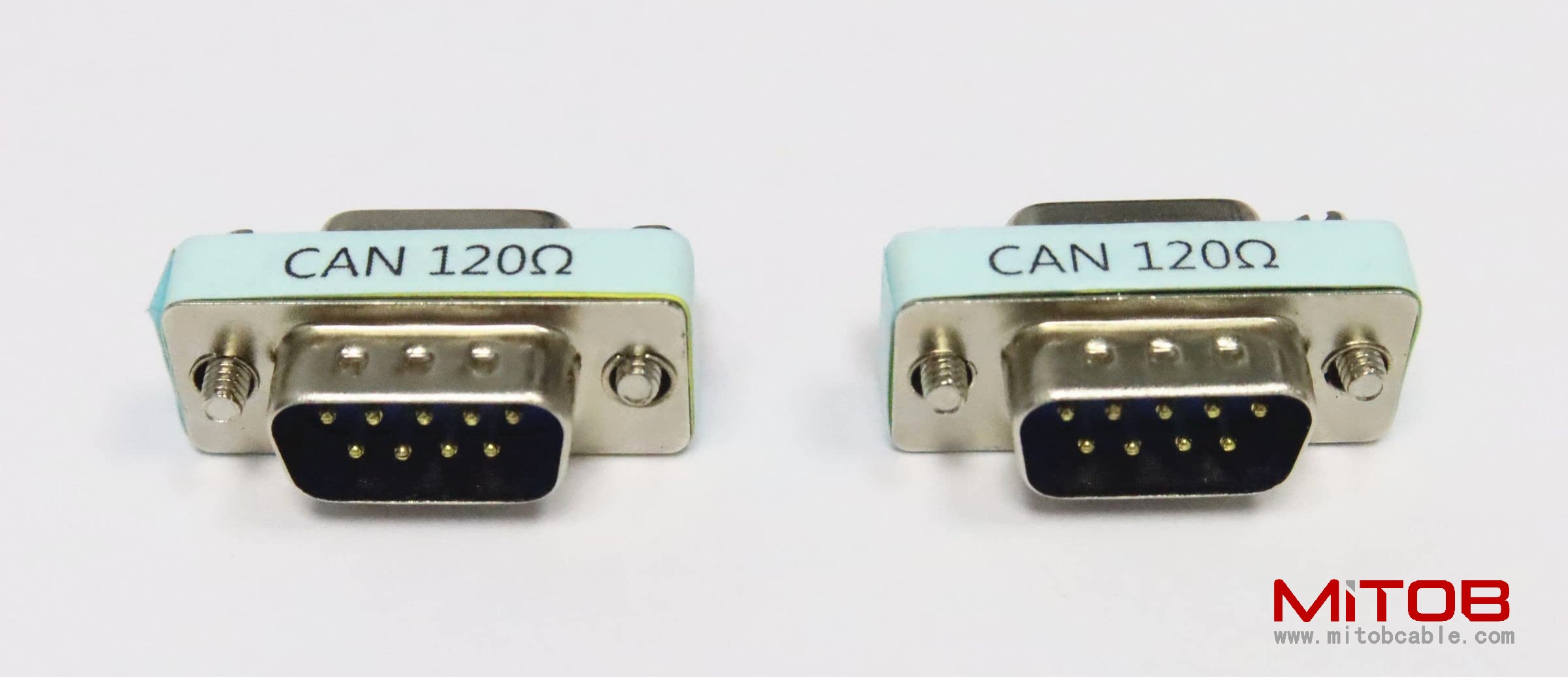2pcs CAN Bus Terminal Resistance Terminator DB9 120ohm RS323 Serial Male to Female Connector Adapter with 120ohm Resistance