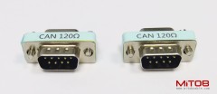 2pcs CAN Bus Terminal Resistance Terminator DB9 120ohm RS323 Serial Male to Female Connector Adapter with 120ohm Resistance