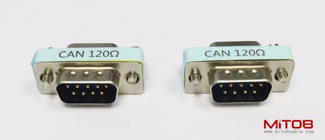 2pcs CAN Bus Terminal Resistance Terminator DB9 120ohm RS323 Serial Male to Female Connector Adapter with 120ohm Resistance
