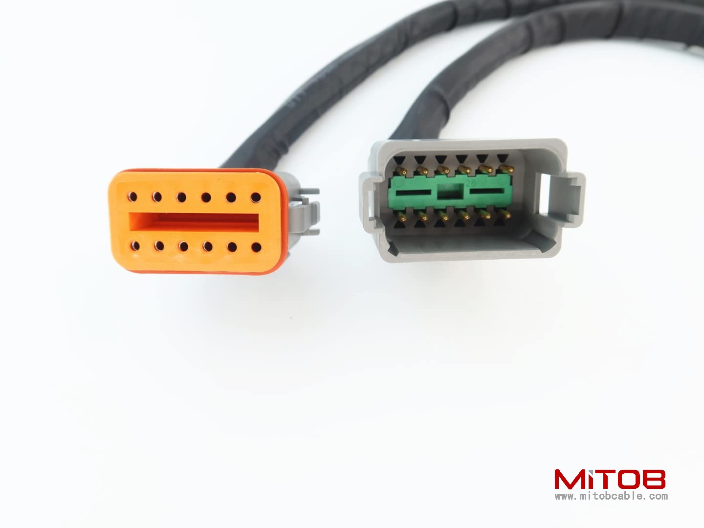 DT 12 Pin Connector Pigtail Cable 12Pin Male and Female 1ft/30cm