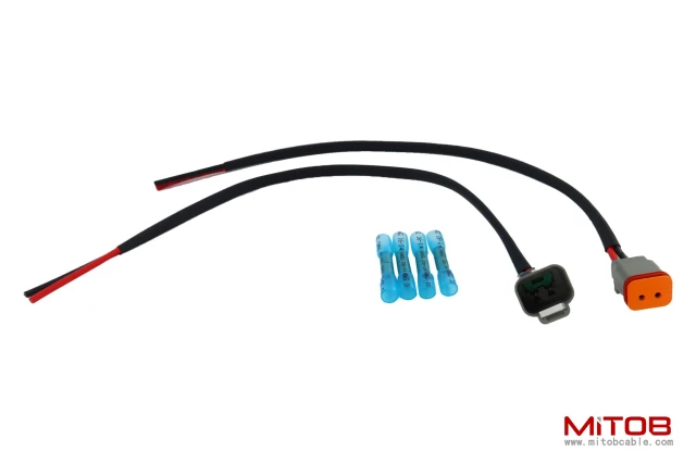 DT 2 Pin Connector Pigtail Cable Male and Female 1ft /30cm