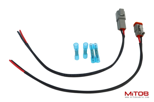 DT 2 Pin Connector Pigtail Cable Male and Female 1ft /30cm