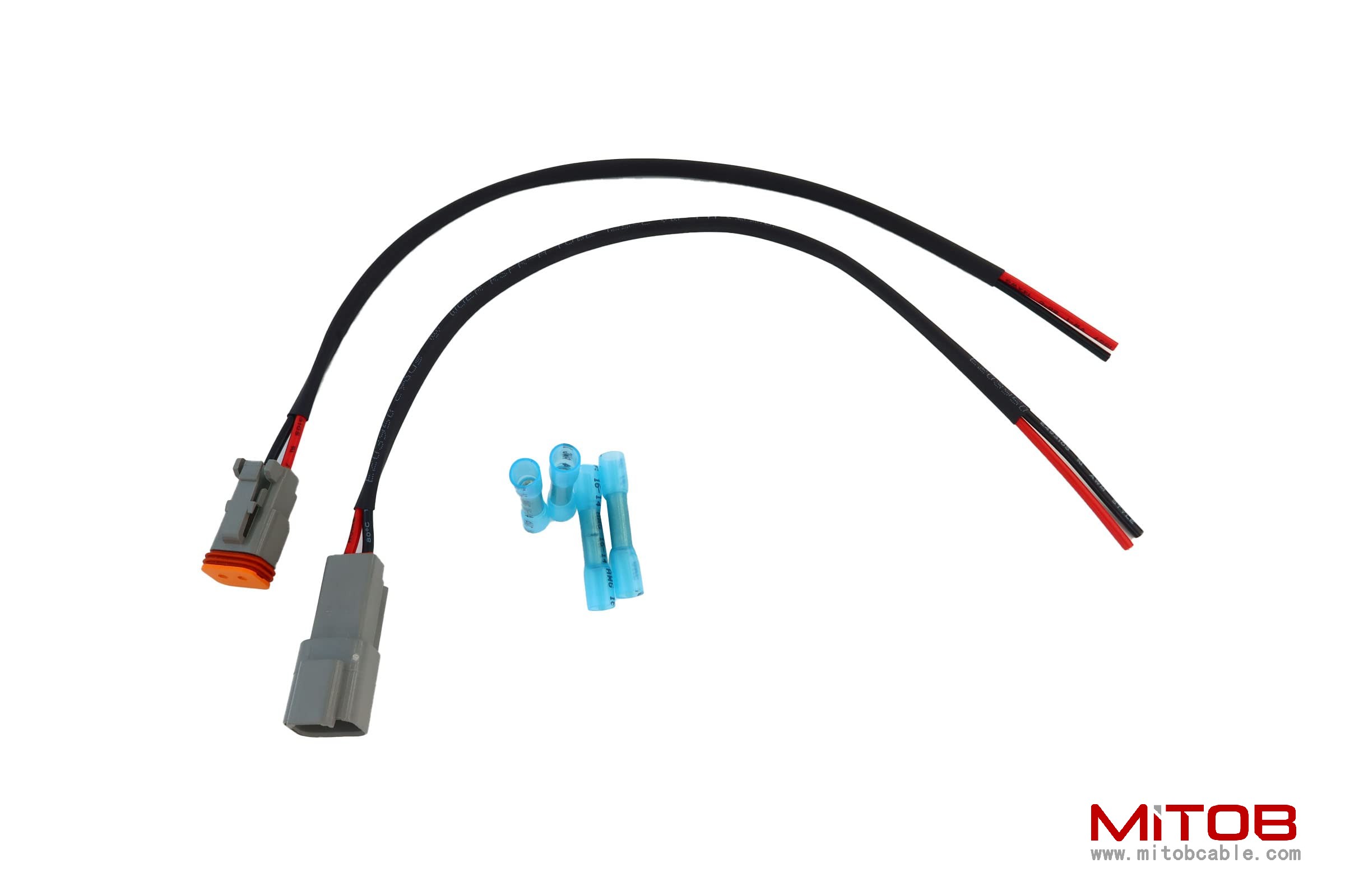 DT 2 Pin Connector Pigtail Cable Male and Female 1ft /30cm