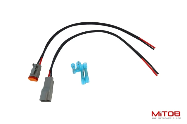 DT 2 Pin Connector Pigtail Cable Male and Female 1ft /30cm