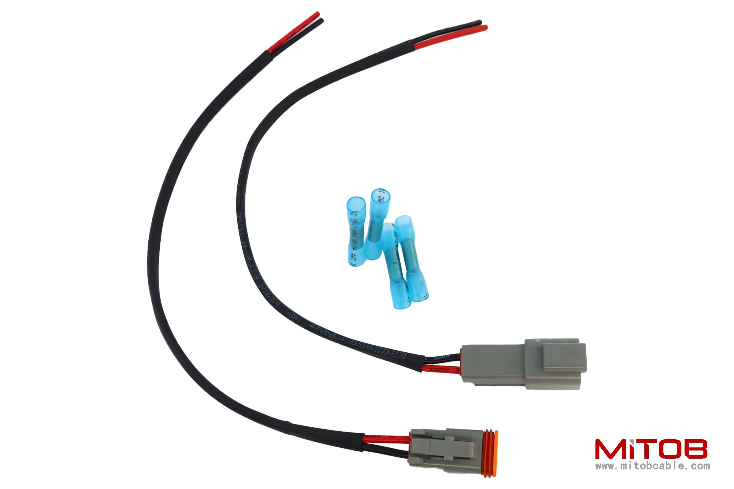 DT 2 Pin Connector Pigtail Cable Male and Female 1ft /30cm