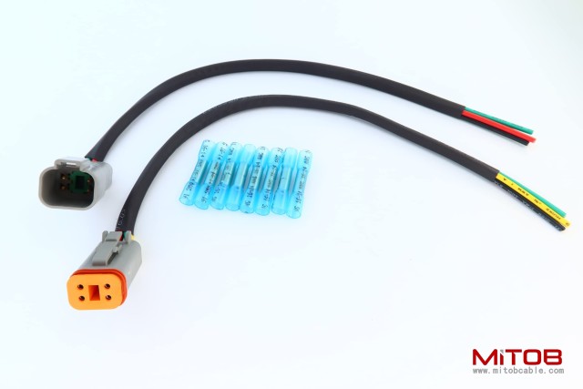 DT 4 Pin Connector Pigtail Cable Male and Female 1ft/30cm