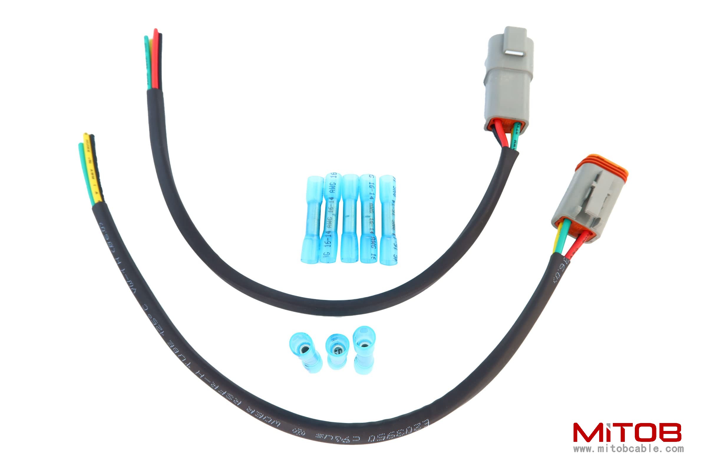 DT 4 Pin Connector Pigtail Cable Male and Female 1ft/30cm