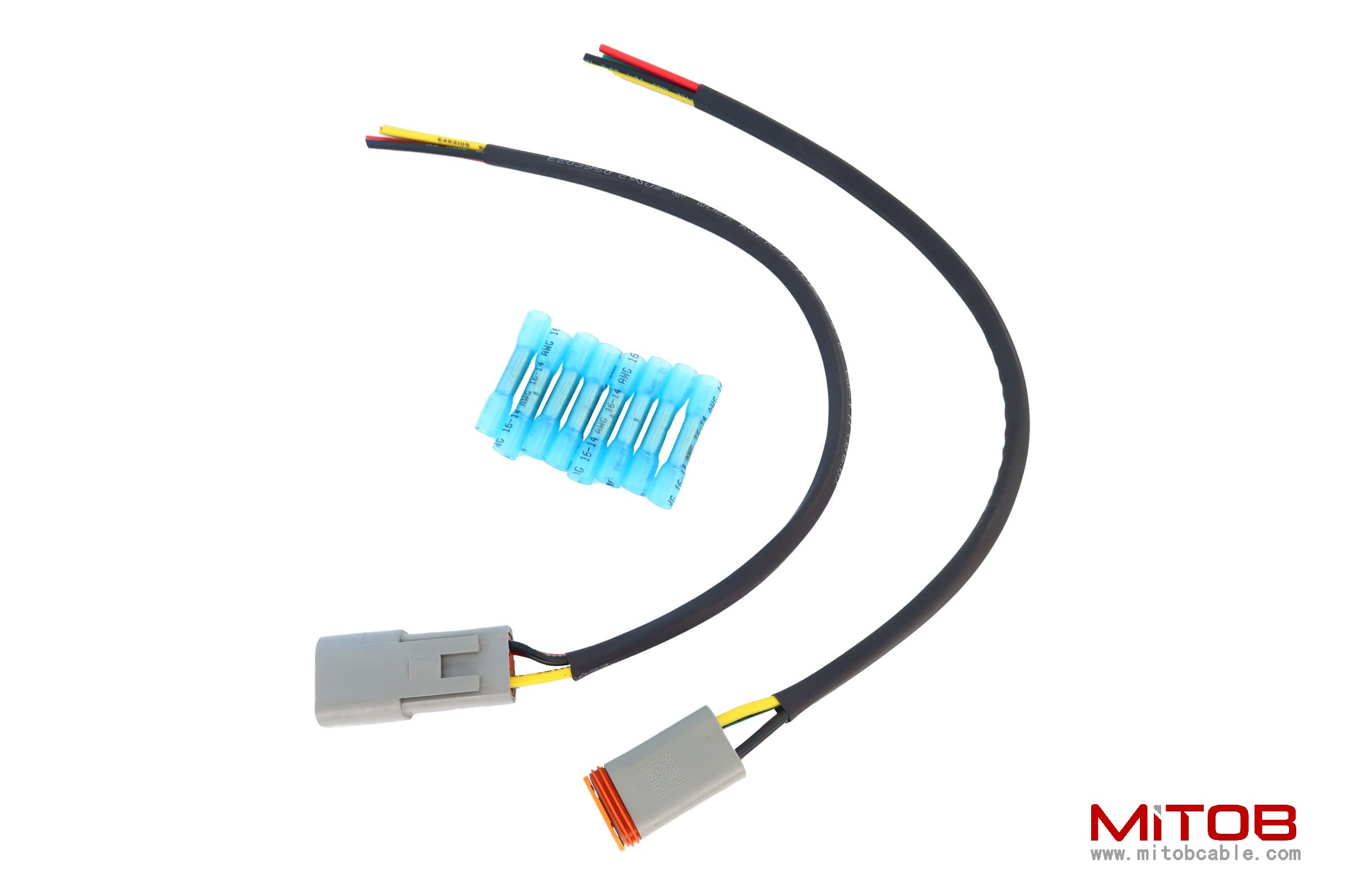 DT 4 Pin Connector Pigtail Cable Male and Female 1ft/30cm