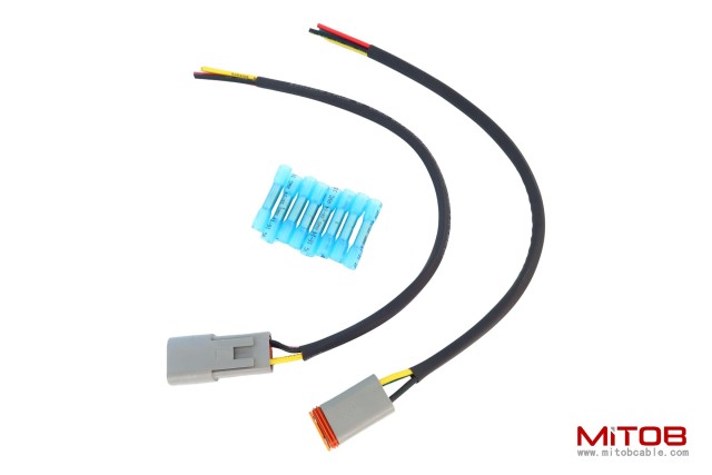 DT 4 Pin Connector Pigtail Cable Male and Female 1ft/30cm