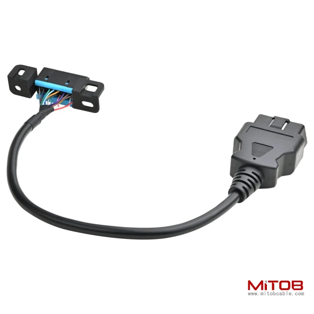 30cm 12inch  Full 16 Pin OBD2 Male to Female Cable with Underdash Mount Bracket Wire Harness Extension Adapter Connector