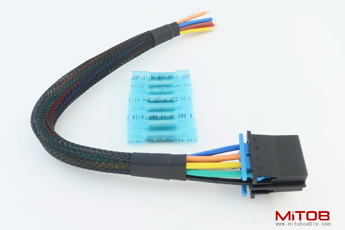 AC Heater Climate Fan Speed Control Replacement Plug Connector Wire Harness Pigtail 8pin for Silverado 1500 2500 3500, 96-99 Chevy Tahoe, 15306189, PT1346