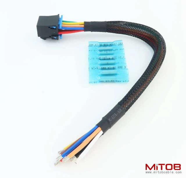 AC Heater Climate Fan Speed Control Replacement Plug Connector Wire Harness Pigtail 8pin for Silverado 1500 2500 3500, 96-99 Chevy Tahoe, 15306189, PT1346