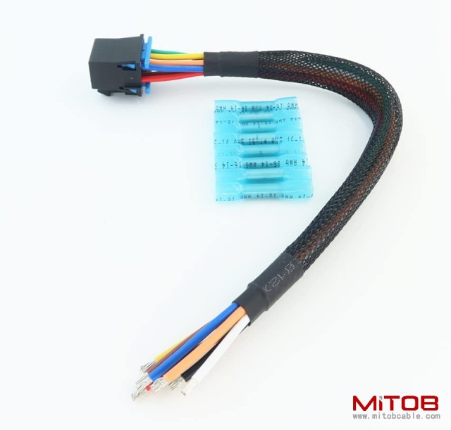 AC Heater Climate Fan Speed Control Replacement Plug Connector Wire Harness Pigtail 8pin for Silverado 1500 2500 3500, 96-99 Chevy Tahoe, 15306189, PT1346
