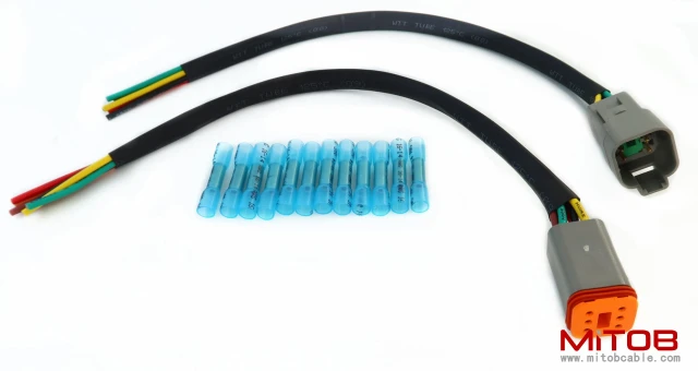 DT 6 Pin Connector Pigtail Cable 6Pin Male and Female 14 AWG 1ft/30cm