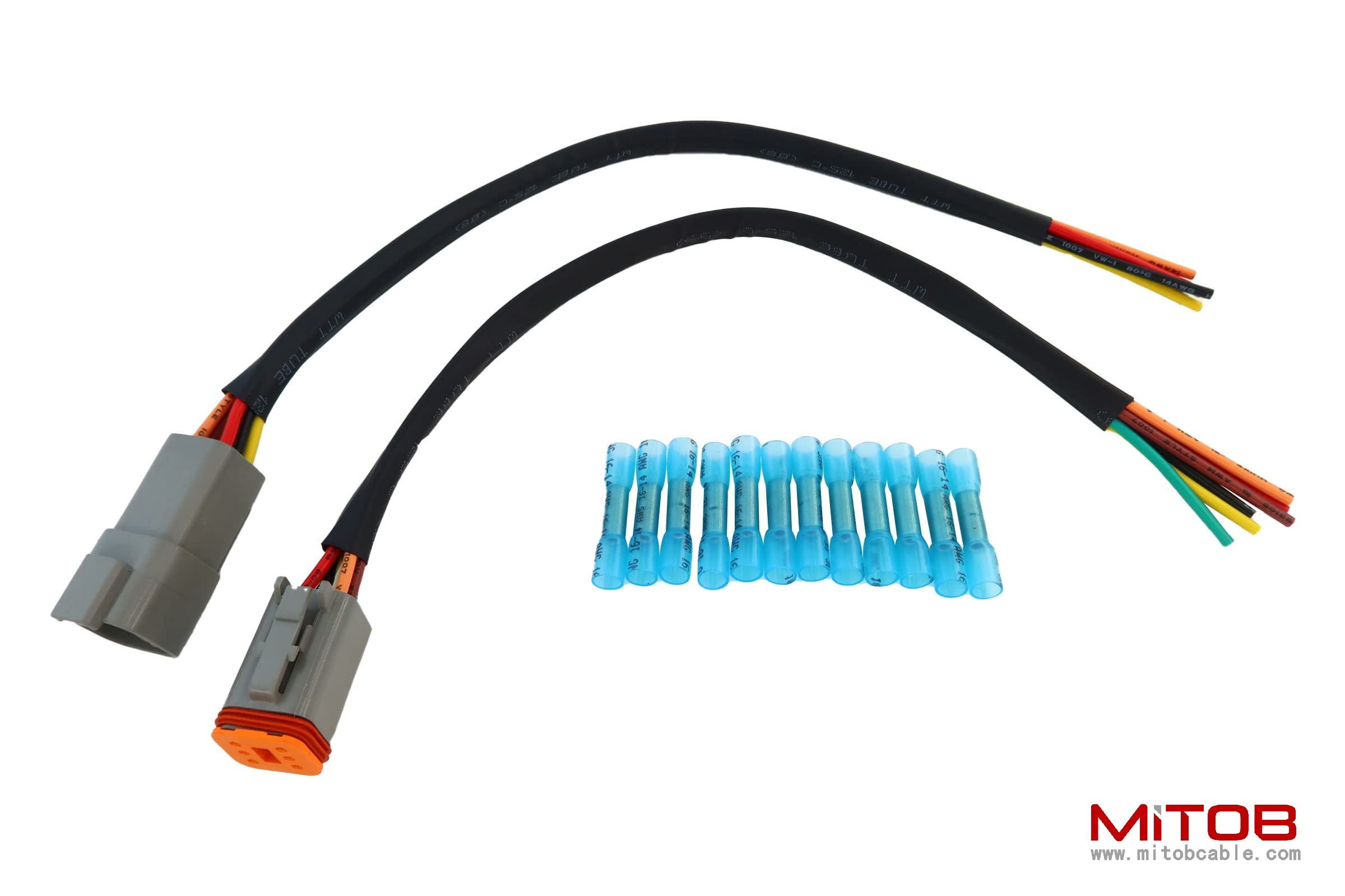 DT 6 Pin Connector Pigtail Cable 6Pin Male and Female 14 AWG 1ft/30cm