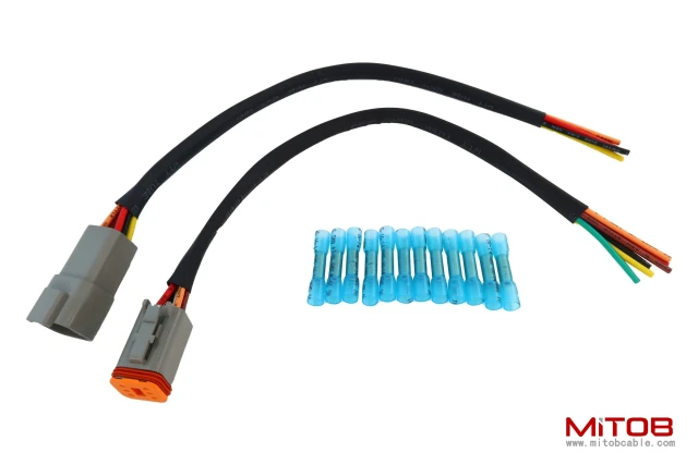 DT 6 Pin Connector Pigtail Cable 6Pin Male and Female 14 AWG 1ft/30cm