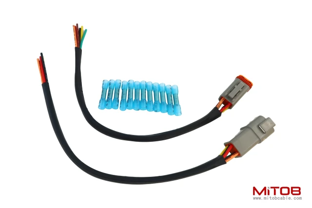 DT 6 Pin Connector Pigtail Cable 6Pin Male and Female 14 AWG 1ft/30cm