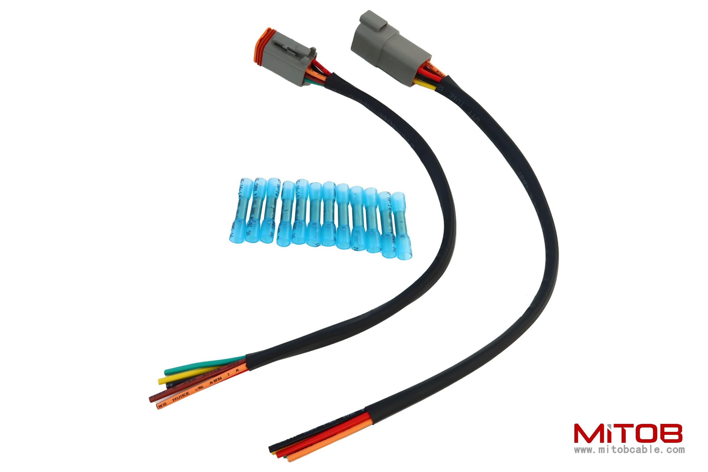 DT 6 Pin Connector Pigtail Cable 6Pin Male and Female 14 AWG 1ft/30cm