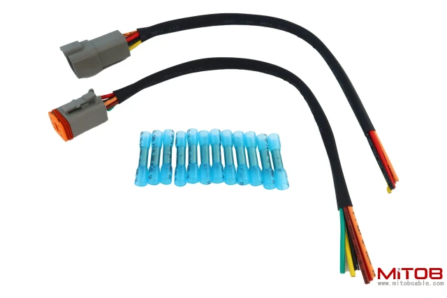 DT 6 Pin Connector Pigtail Cable 6Pin Male and Female 14 AWG 1ft/30cm
