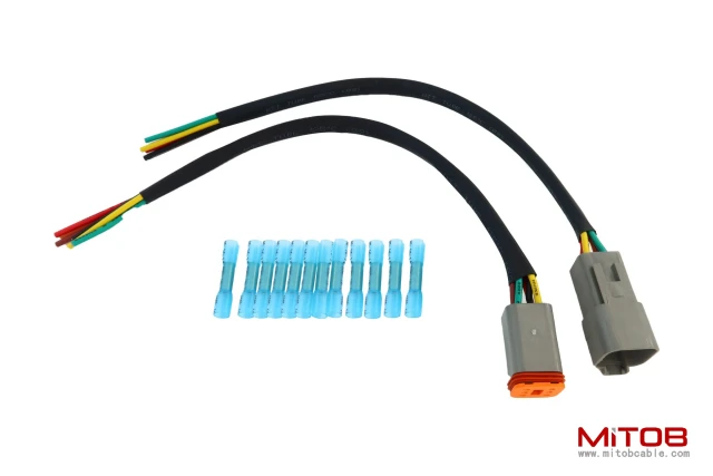 DT 6 Pin Connector Pigtail Cable 6Pin Male and Female 14 AWG 1ft/30cm