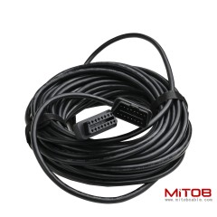 15 Meter/50 Feet  OBD2 OBDII Full 16 Pin Male to Female Extension Cable Diagnostic Extender Low Profile OBD Cord Adapter for OBD Scan Tool Compatible for All OBD2 Vehicles ﻿