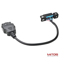 Full 16 Pin OBD2 Male to Female Cable with Underdash Mount Bracket Wire Harness Extension Adapter Connector 30cm 12inch