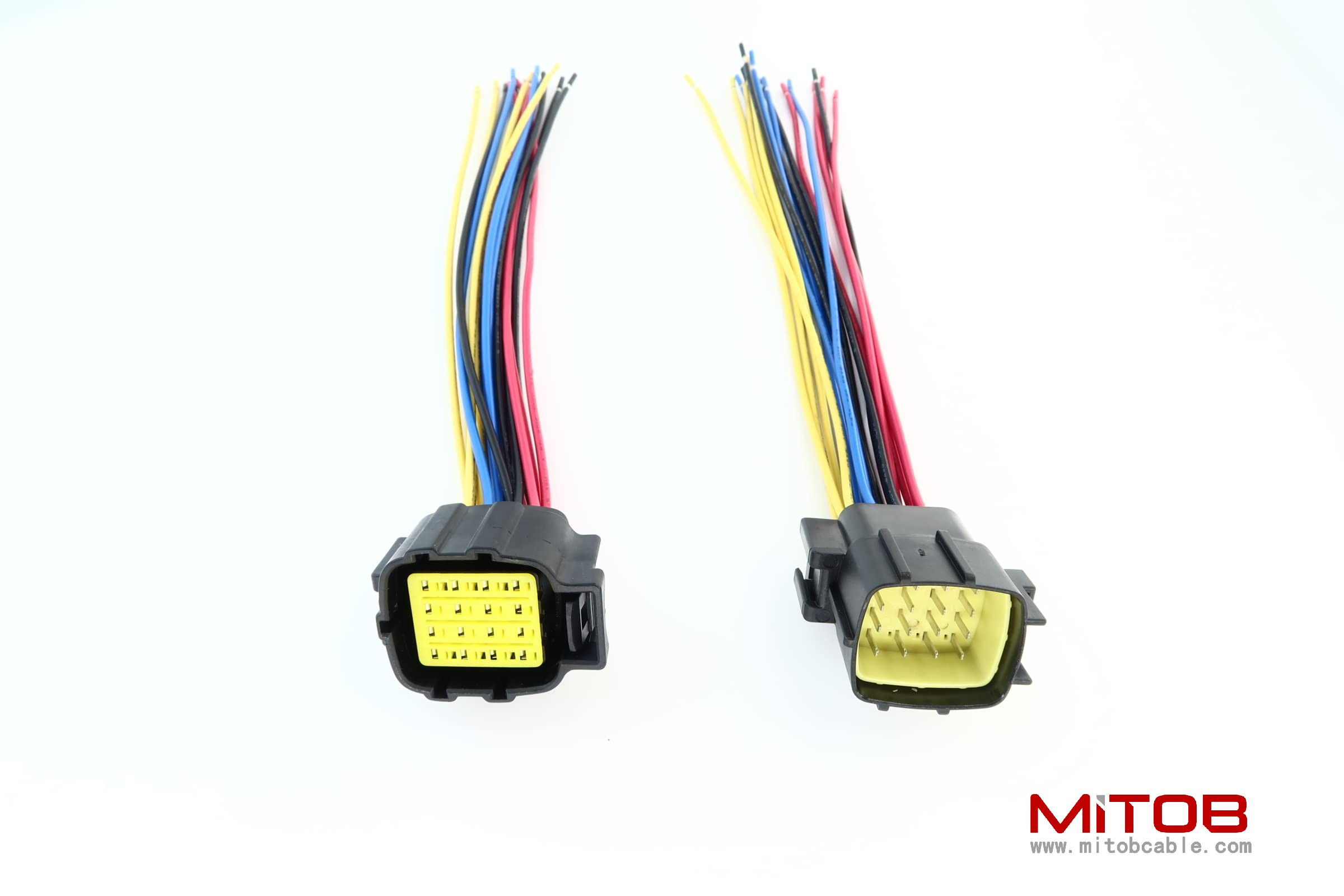 Automotive Wiring Harness Connector Auto Waterproof Connector 16Pin 368047-1 and 368050-1 Plug Pigtail