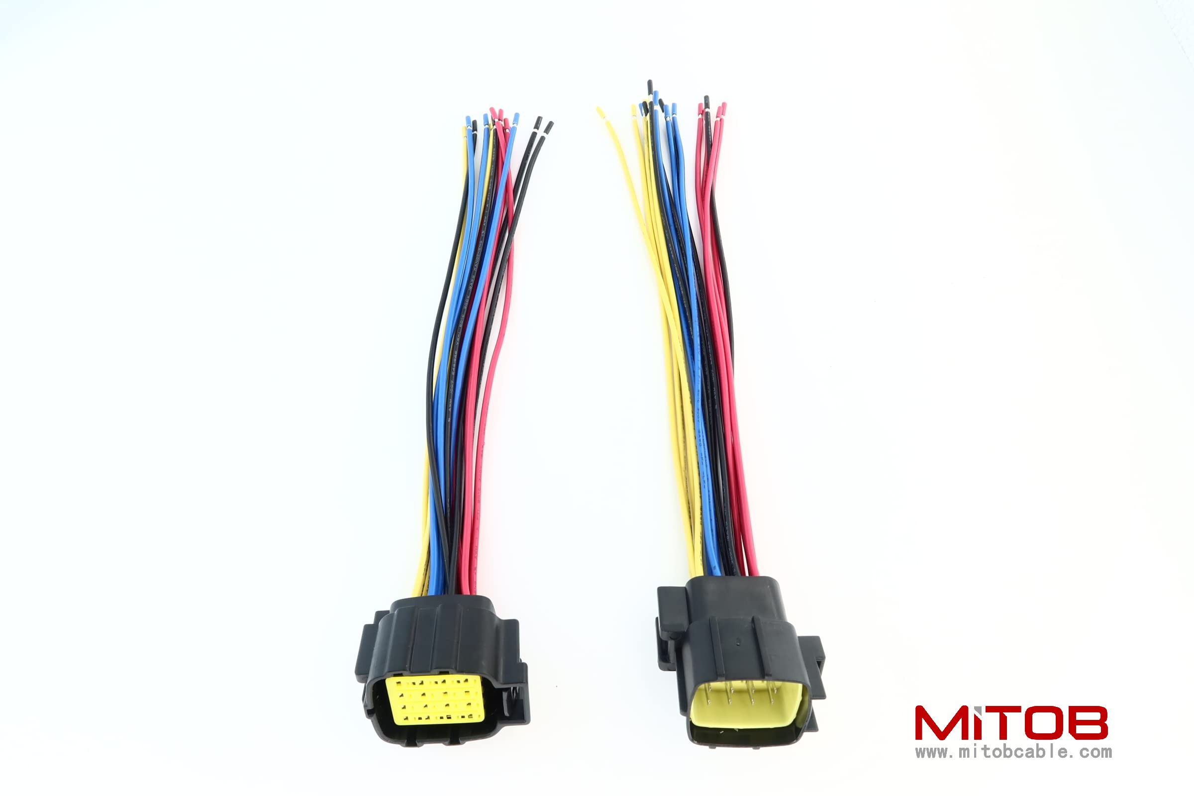 Automotive Wiring Harness Connector Auto Waterproof Connector 16Pin 368047-1 and 368050-1 Plug Pigtail