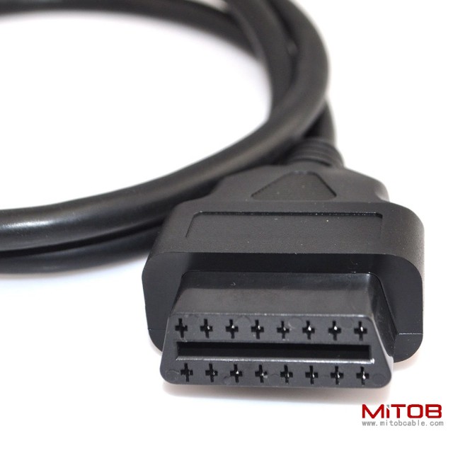 3ft 100cm OBD-II OBD2 Right Angle 16 Pin Auto Car Male to Female Extension Cable Diagnostic Extender Cord Adapter