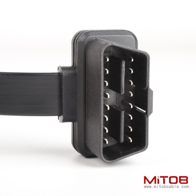 60CM OBD2 one split two full core extension cable with switch, OBD2  16 pins16 cores CABLE with independent switch