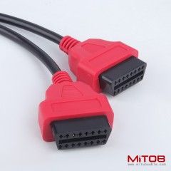 OBD2 1/2 adapter extension cable OBD extension cable 12V automotive specific universal 16 pin core splitter cable