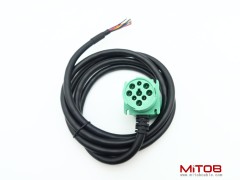 SAE J1939 9Pin Pass Through Male/Female to Open End Pigtail Cable 6ft for Freightliner Truck