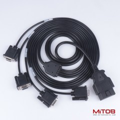 2.1m OBD2 16PIN to 4 DB 9PIN CABLE OBD2 diagnostic tool connection cable