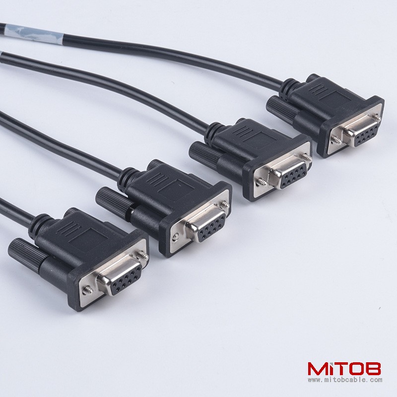 2.1m OBD2 16PIN to 4 DB 9PIN CABLE OBD2 diagnostic tool connection cable