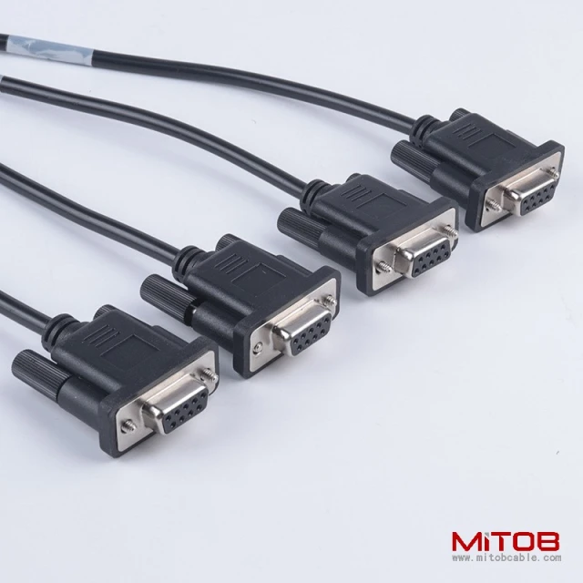 2.1m OBD2 16PIN to 4 DB 9PIN CABLE OBD2 diagnostic tool connection cable