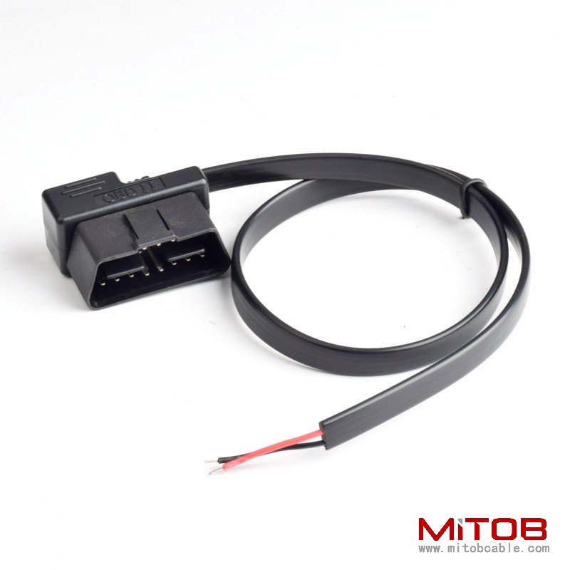 30cm OBD 16Pin interface male cable   OBD2  to open end cable