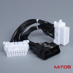 Toyota OBD2 splitter Y cable OBD  one to two plug cable   for  multiple devices