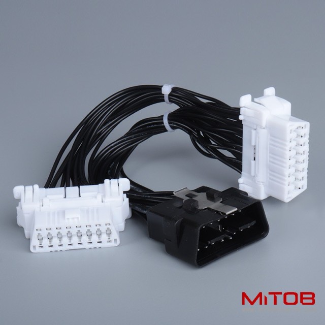 Toyota OBD2 splitter Y cable OBD  one to two plug cable   for  multiple devices