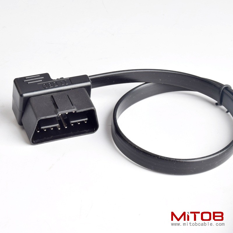 30cm OBD 16Pin interface male cable   OBD2  to open end cable