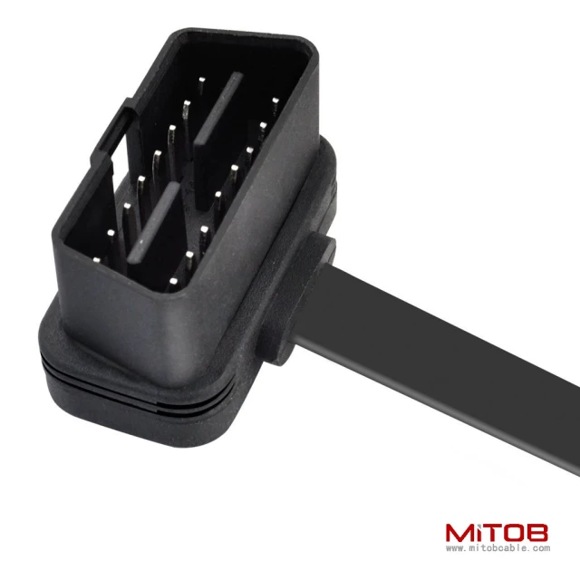 OBD2 to DB9 with switch extension cable ultra-thin flat wire elbow type automotive OBD cable