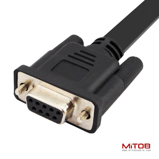 OBD2 to DB9 with switch extension cable ultra-thin flat wire elbow type automotive OBD cable