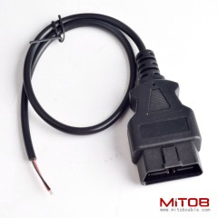 30cm OBD 16Pin interface male cable   OBD2  to open end cable