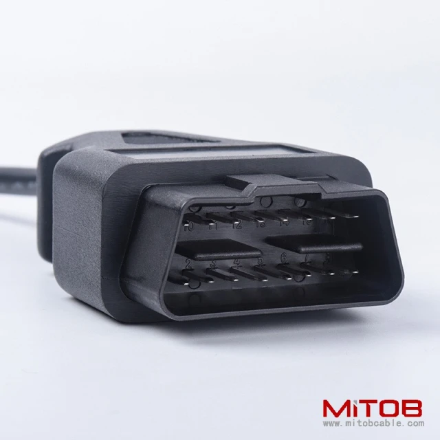 1.1m obd2  16PIN TO DB9 female cable  Serial RS232 OBD2 CABLE