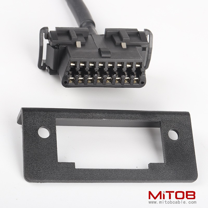 0.5 M OBD2  16 pin 16 core  1 to 2 splitter Y cable  with baffle Kia  obd2  16pin cable