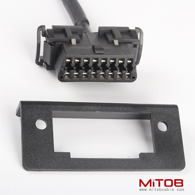 0.5 M OBD2  16 pin 16 core  1 to 2 splitter Y cable  with baffle Kia  obd2  16pin cable