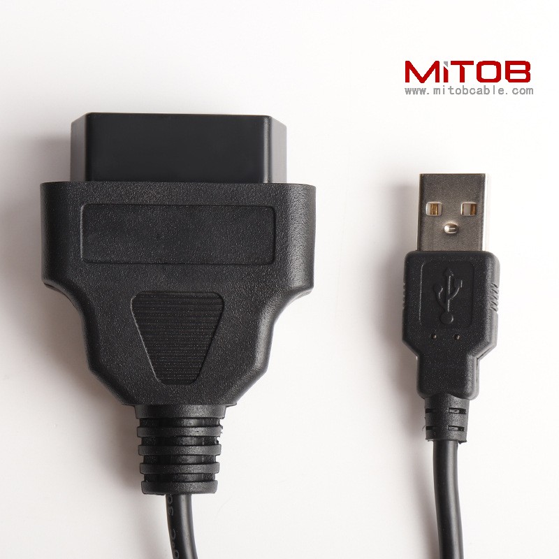 1M OBD2 female to USB connection cable car  OBD adapter cable