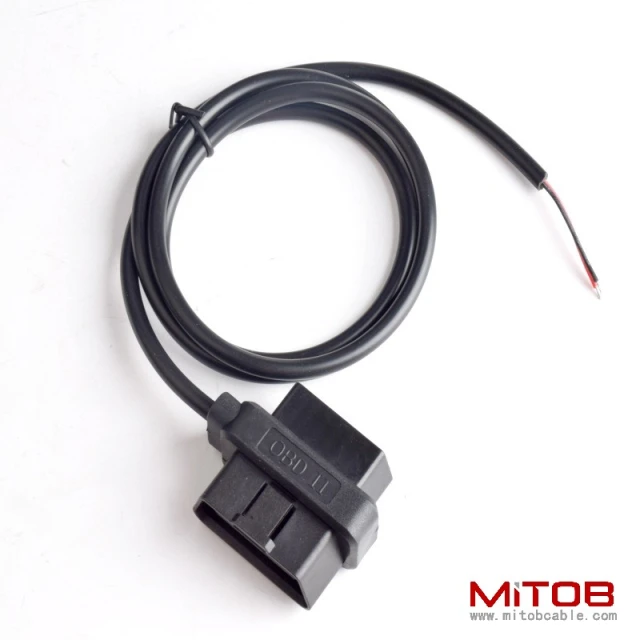 30cm OBD 16Pin interface male cable   OBD2  to open end cable