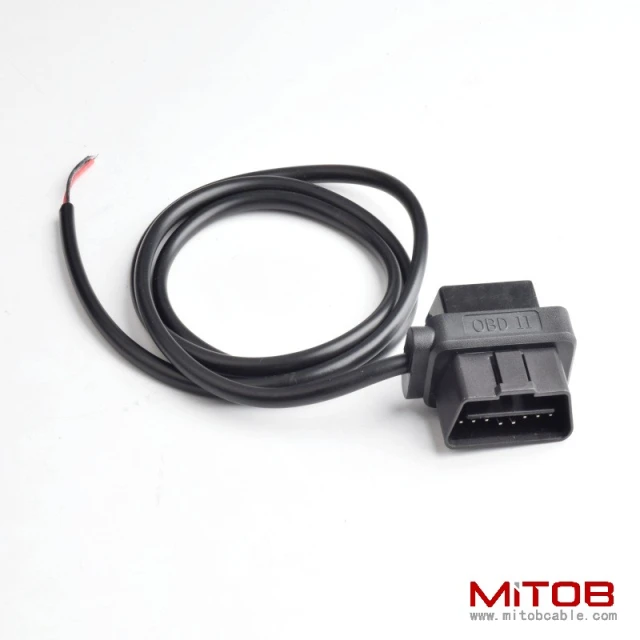 30cm OBD 16Pin interface male cable   OBD2  to open end cable