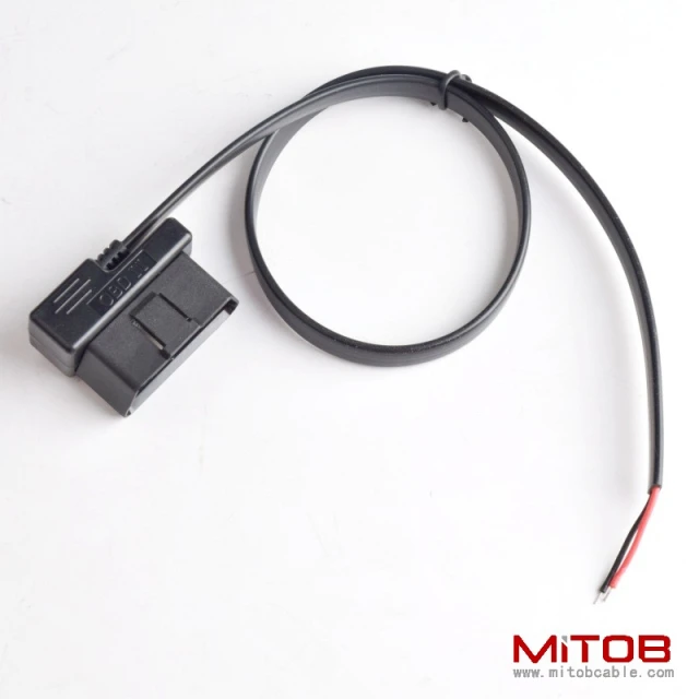 30cm OBD 16Pin interface male cable   OBD2  to open end cable